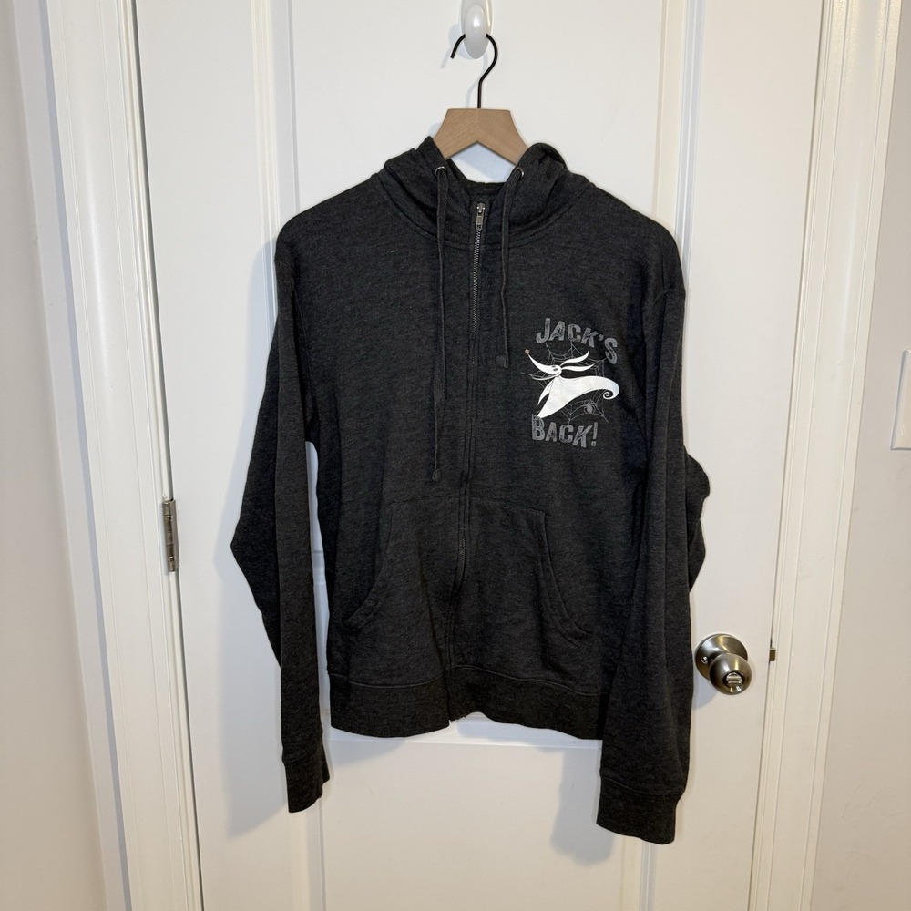 Jack Skellington Jacks Back Full Zip Hoodie by Disney Medium Unisex Sweatshirt
